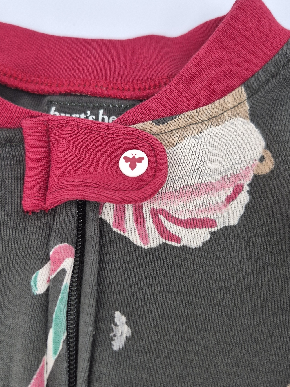 BURTS BEES Christmas Bear Baby Footed Pajama Organic Cotton 24 Months - Picture 4 of 11
